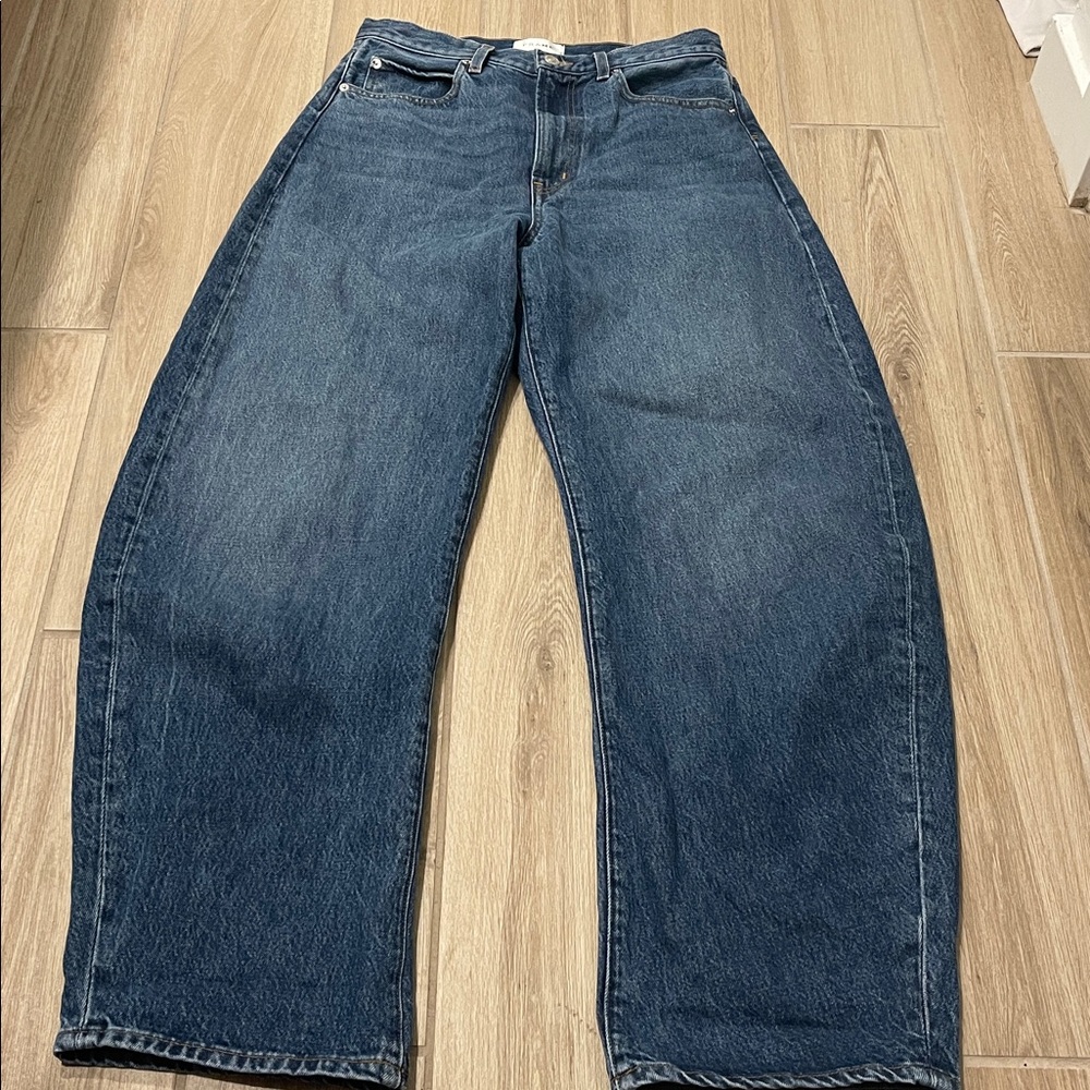 Frame Women’s Denim The Bubble High Rise Barrel Leg Westbury Jeans Sz 27/4 - Picture 4 of 13